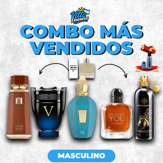 Combo Los 5 Más Vendidos Hombre + 38% OFF + Envío Gratis+ perfumero 5ml